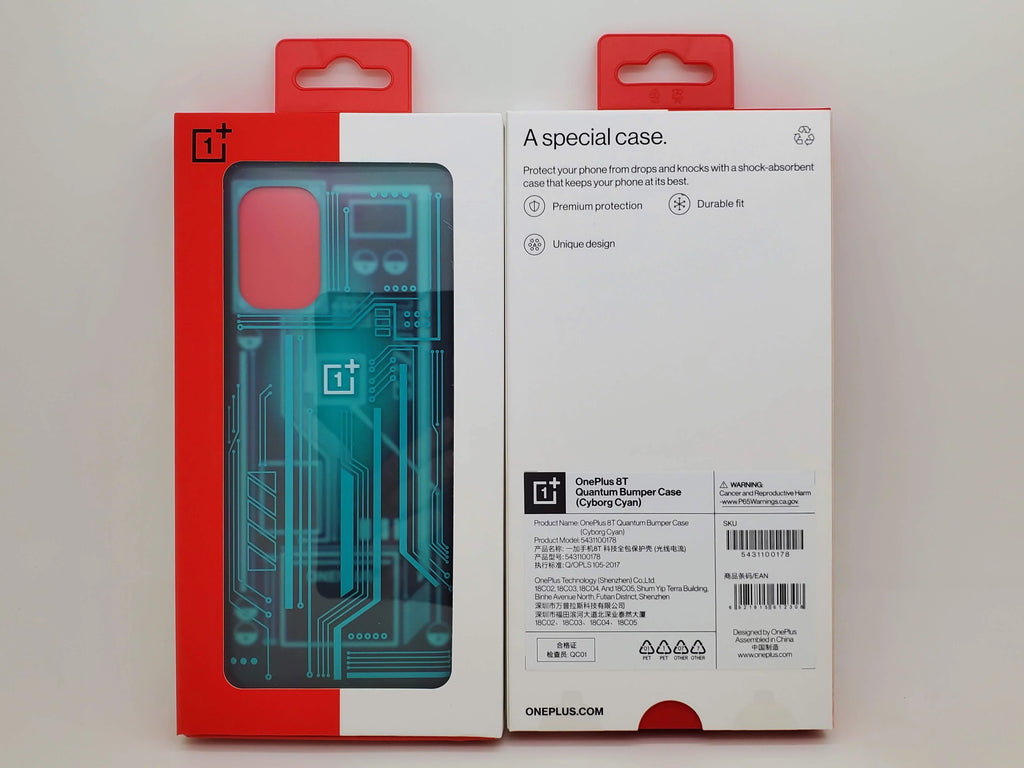 Original OnePlus 8T Quantum Bumper Case Cyborg Cyan