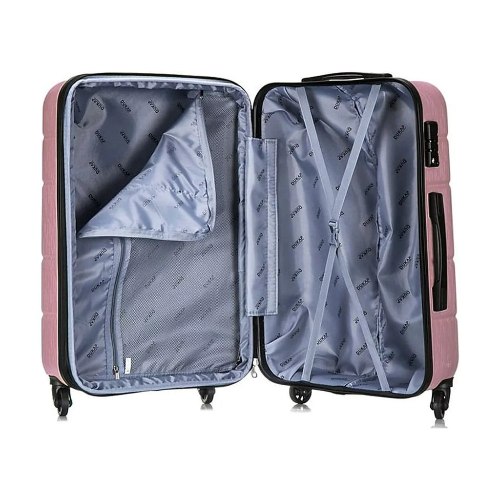 DUKAP RODEZ 3-Piece Plastic Luggage Set Rose Gold (DKRODSML-ROS)