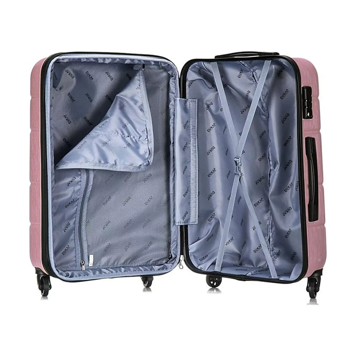 DUKAP RODEZ 3-Piece Plastic Luggage Set Rose Gold (DKRODSML-ROS)