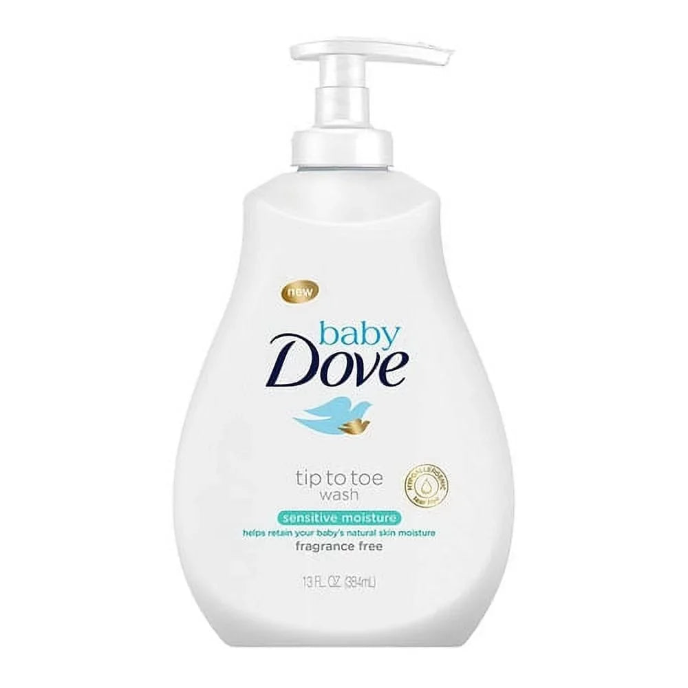 Dove Baby Tip To Toe Body Wash, Sensitive Moisture, 13 Oz, 6 Pack