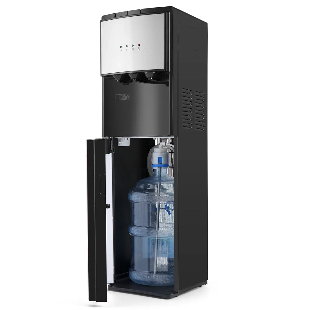 COSVALVE 5 Gallon Bottom Loading Hot Cold Normal Fluid Dispenser (Silver, Black)