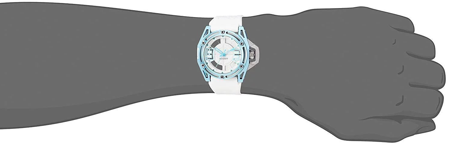NYC' Quartz Stainless Steel and Silicone Casual Watch, Color:White (Model: 2X1-009)