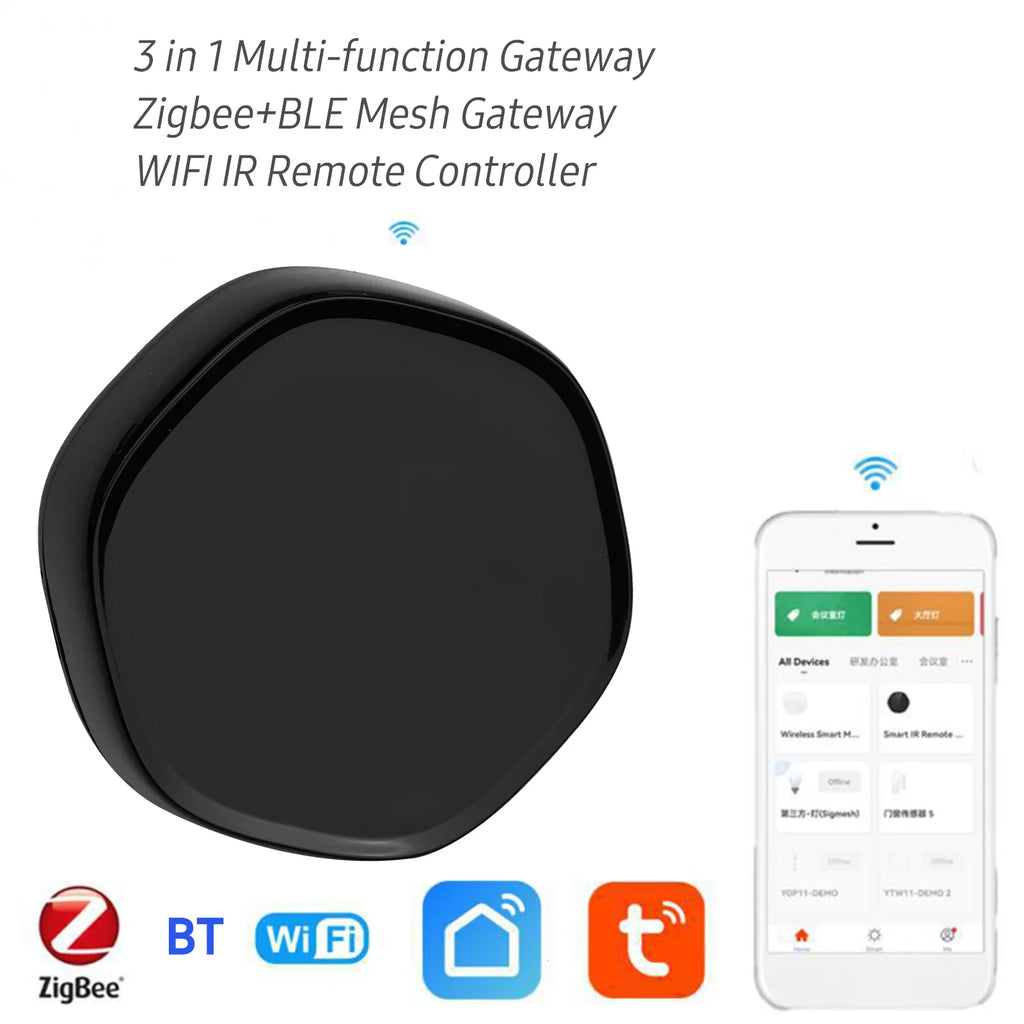 Wireless Smart Multi-function +BLE Mesh Gate Way WiFi IR Remote Controller Android & iOS Applicable