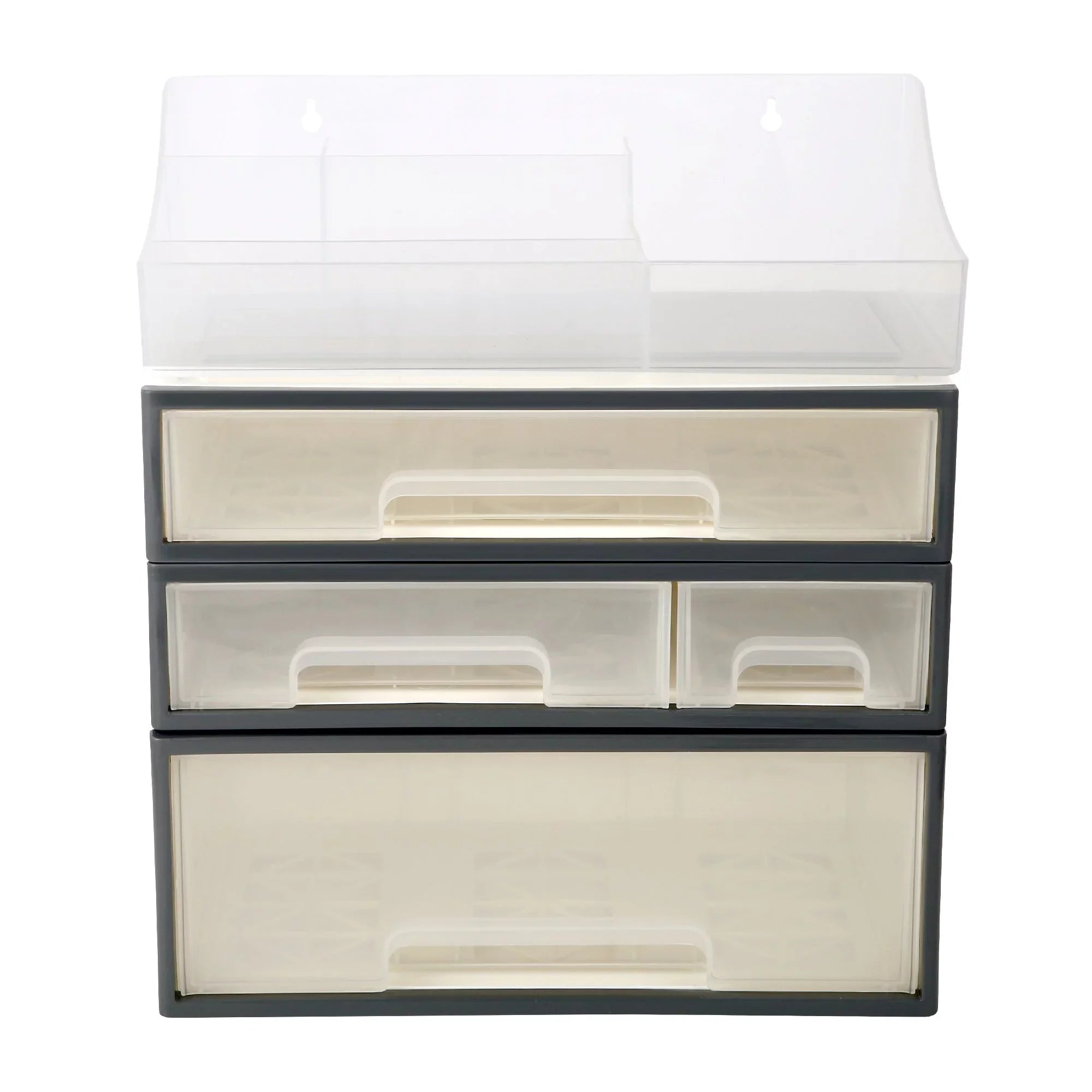 Organize storage box for multi-scene use, ROSELIFE [TFAC] Desktop Organizer, 4 Pieces, 4 Drawers, 5 Slots, Transparent