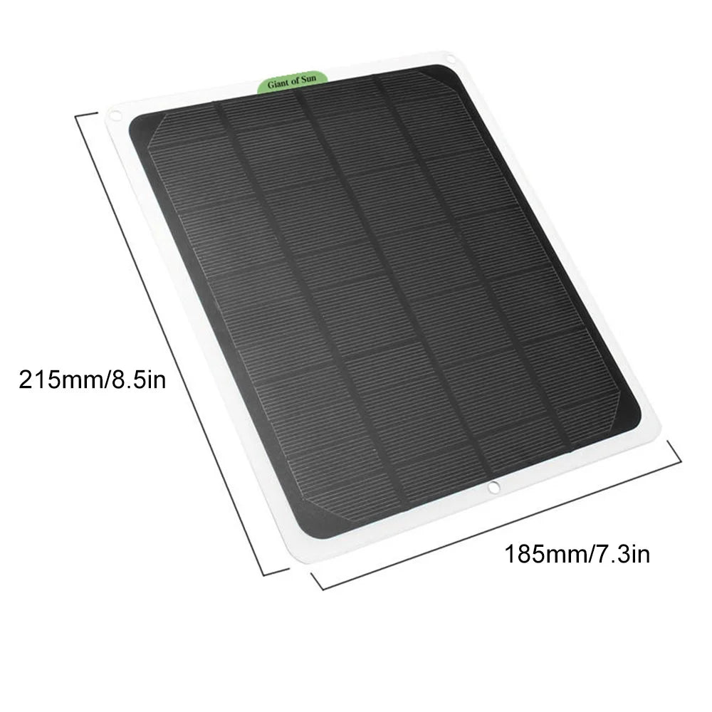 occkic 20W 12V/5V Monocrystalline Charging Flexible Solar Panels with Battery Clips for Cars RV Yachting Charger Outdoor Charger