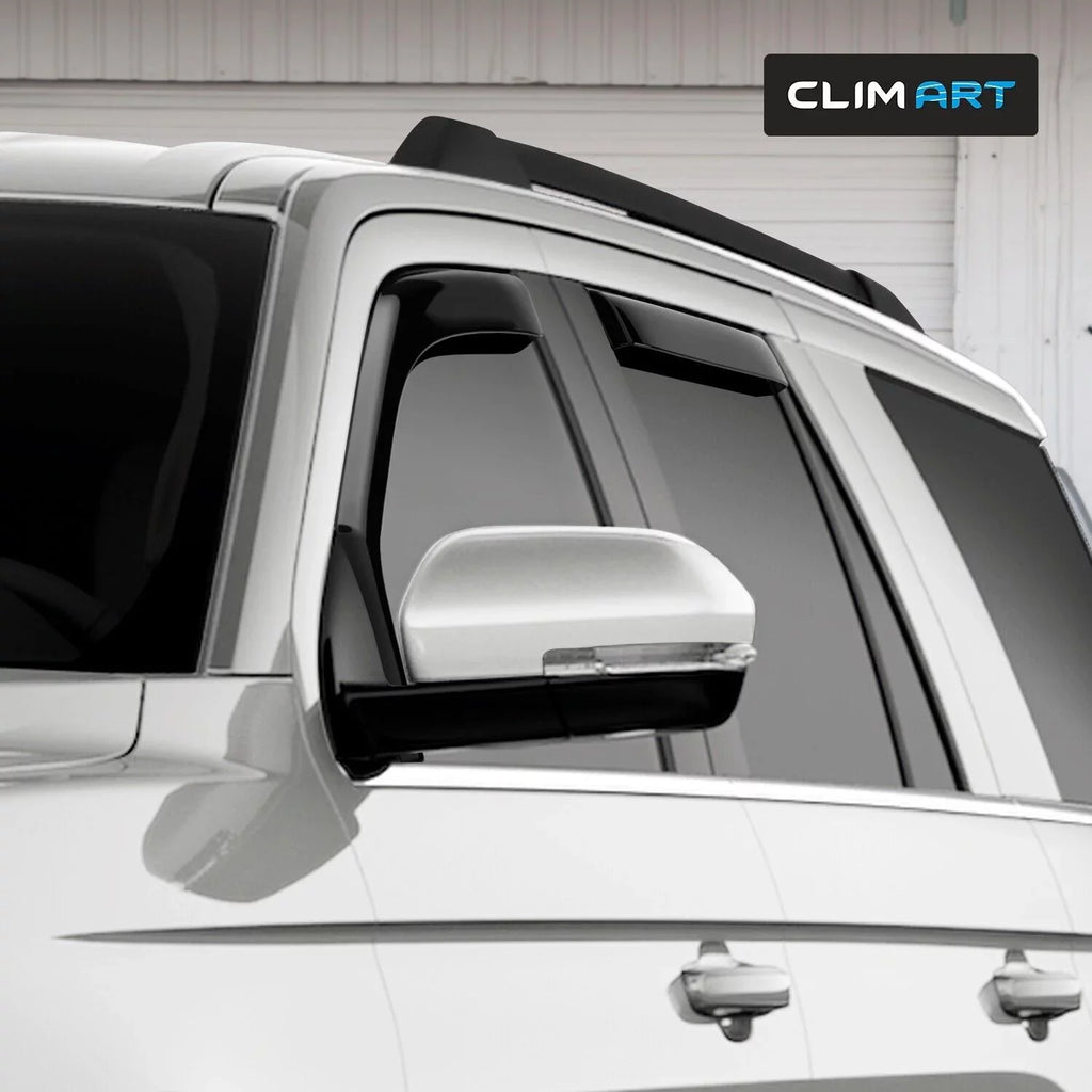 CLIM ART in-Channel Incredibly Sturdy Rain Guards Compatible with Ford Expedition 2018-2024, Original Window Deflectors, Vent Window Visors, Vent Deflector, 4 pcs. - 618291