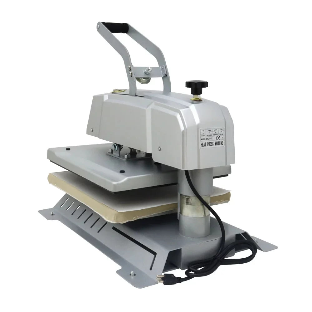 INTBUYING 16x20in Semi-Auto Heat Press Machine Magnetic Heat Sublimation Transfer T-Shirt Printing