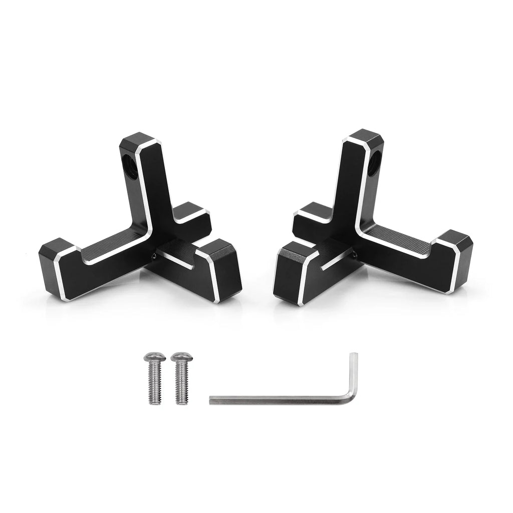 Dcenta Aluminum Trunk Grocery Bag Hooks Replacement for Bronco 2021-2023 2-Door 4-Door Black Interior Organizer (2pcs T+2pcs J Shape)