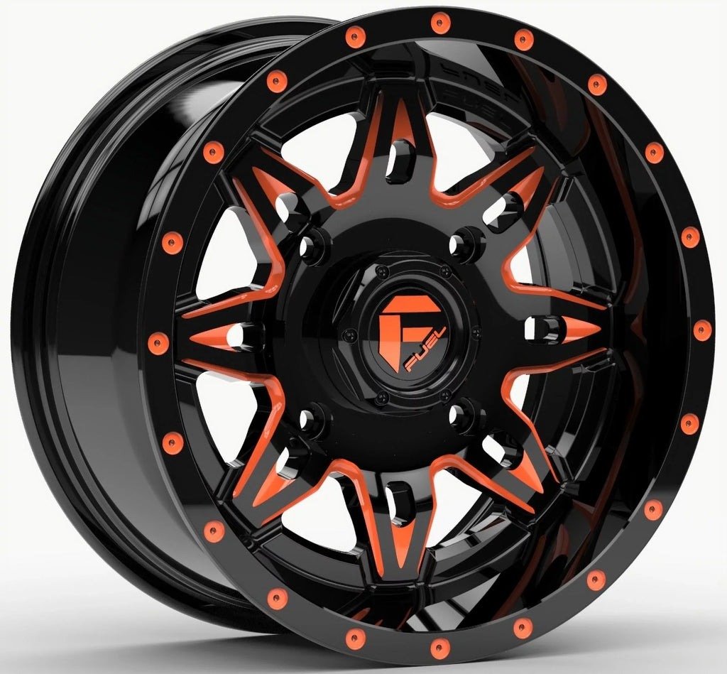 Fuel Lethal Orange 15" Wheels 33" RAZR XT Tires Sportsman RZR Ranger