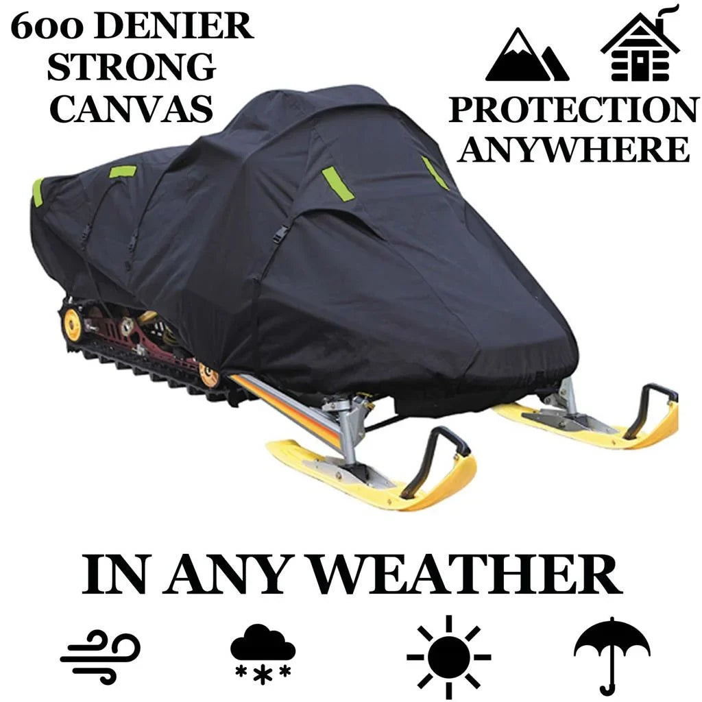 Snow Cover Compatible for 2004-2004 Ski Doo Bombardier snowmobile model GSX LIMITED 1 UP 800, Trailerable 600 Denier Snow Machine Sled Gear