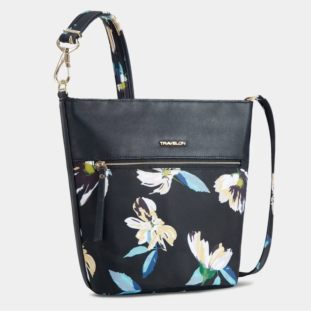Travelon Addison Bucket Bag Midnight Floral - 43491-50C