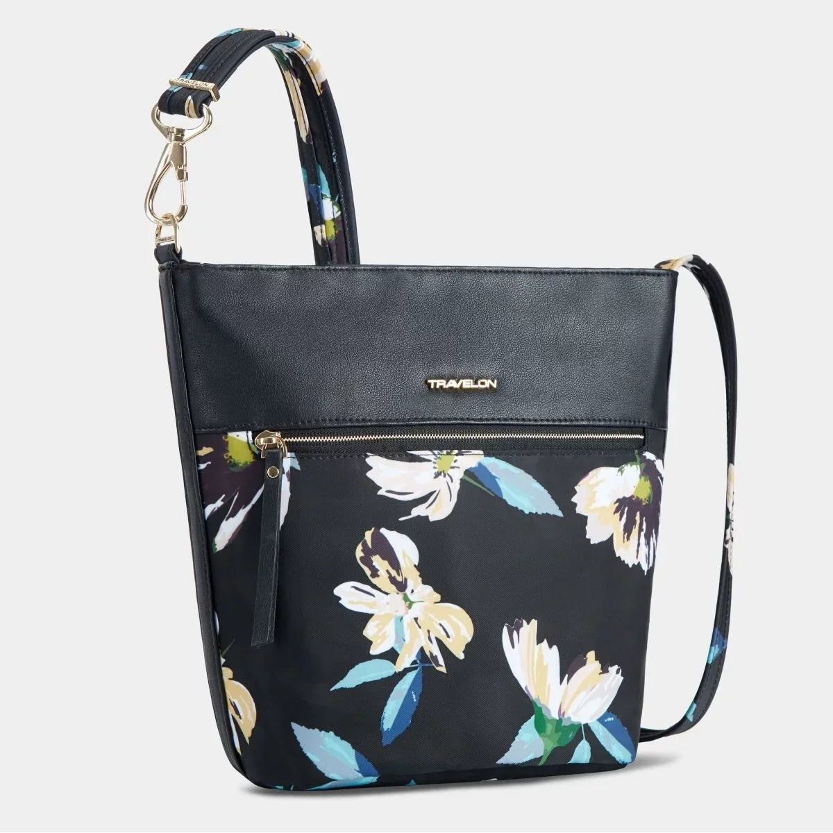 Travelon Addison Bucket Bag Midnight Floral - 43491-50C