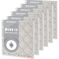 SpiroPure 17.38x17.38x1 MERV 13 Pleated Filter Air Filters - Made in USA (6 Pack)