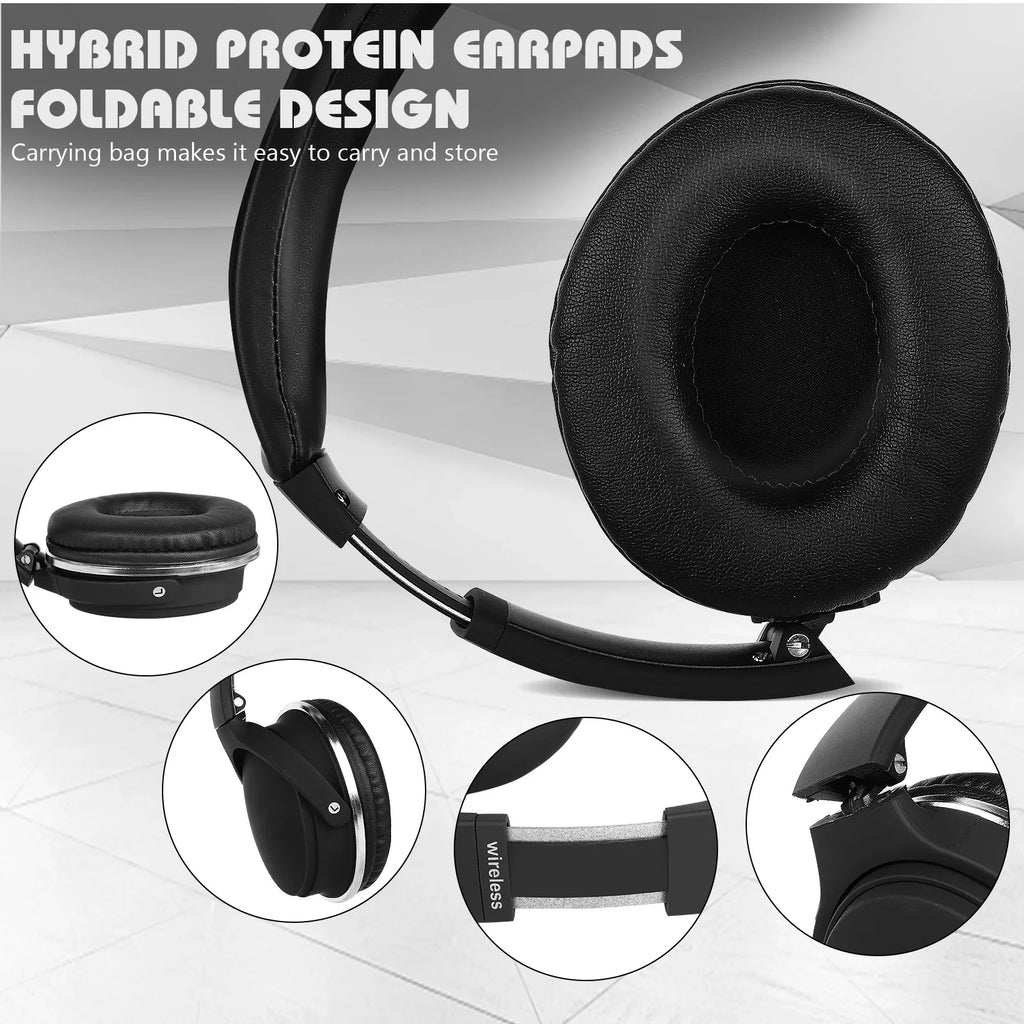 UrbanX UX35 Wireless Bluetooth Stereo Earphones with High Resolution Audio, Deep Bass, Superior Comfort Over The Ear Headphones with Mic for HTC Wildfire E2 Phone Call Support