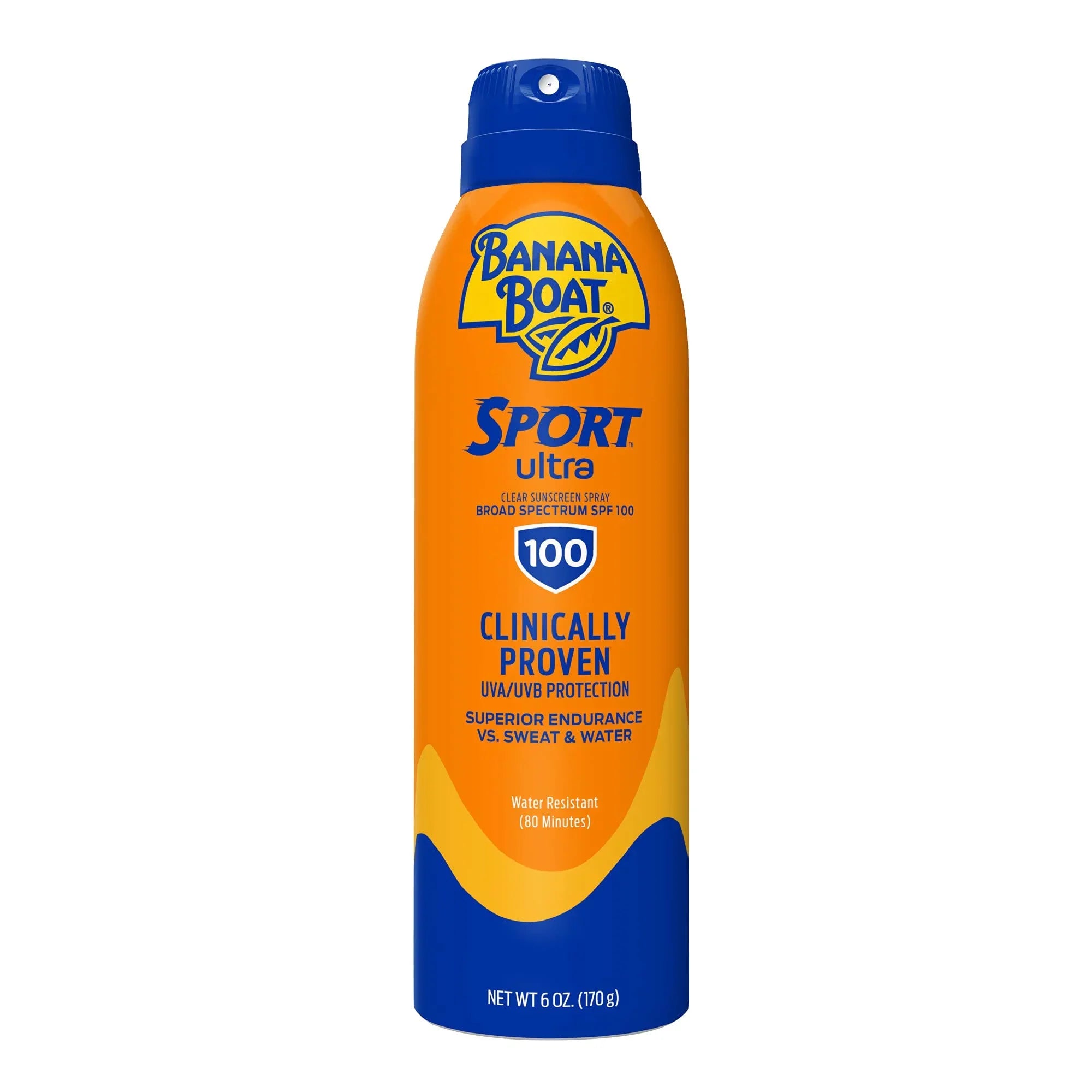 Banana Boat Sport Ultra SPF 100 Monitor Spray, 6oz | High SPF & Liquid Resistant