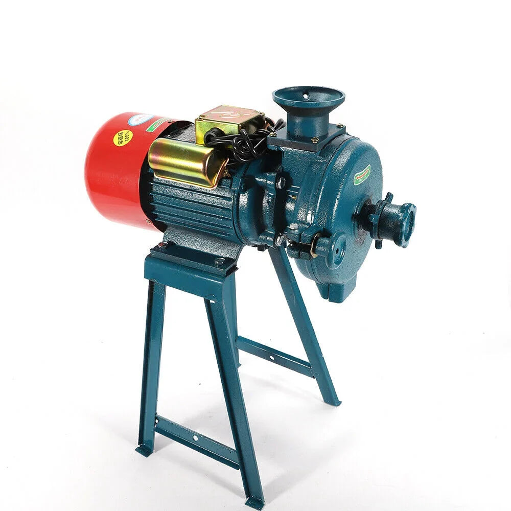 ZhdnBhnos 2200W 220V Electric Grain Flour Grinder Mill Commercial Heavy Duty Corn Wheat Cereal Dry Feed Grinder Pulverizer Machine w/ Funnel 1400r/Min