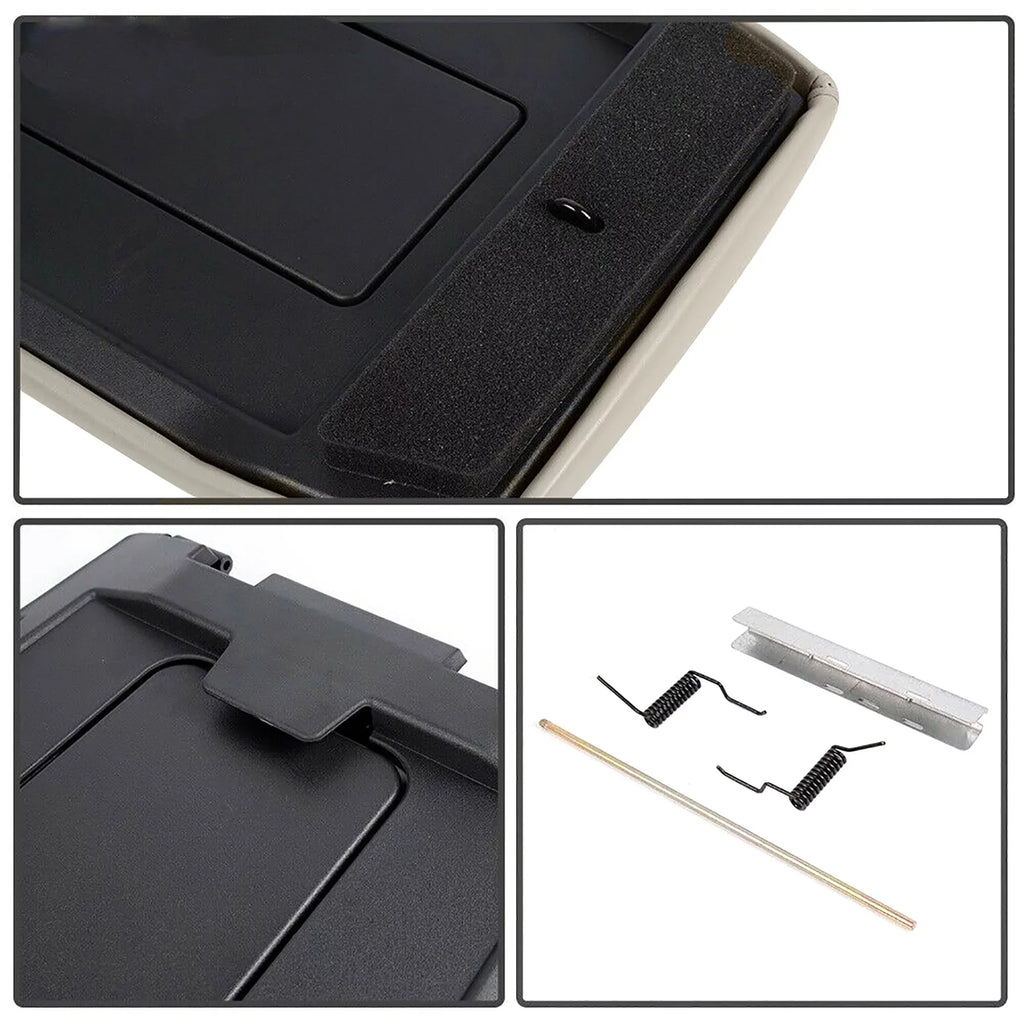 Gray Center Console Lid Kit Arm Rest Latch For Cadillac Escalade 2002-2006 For Chevrolet Avalanche Silverado 1500 2500 GMC Sierra 1500 Yukon XL 2001-2007