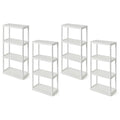 Gracious Living 4 Shelf Set Height Light Duty Storage Unit, White (2 Pack)
