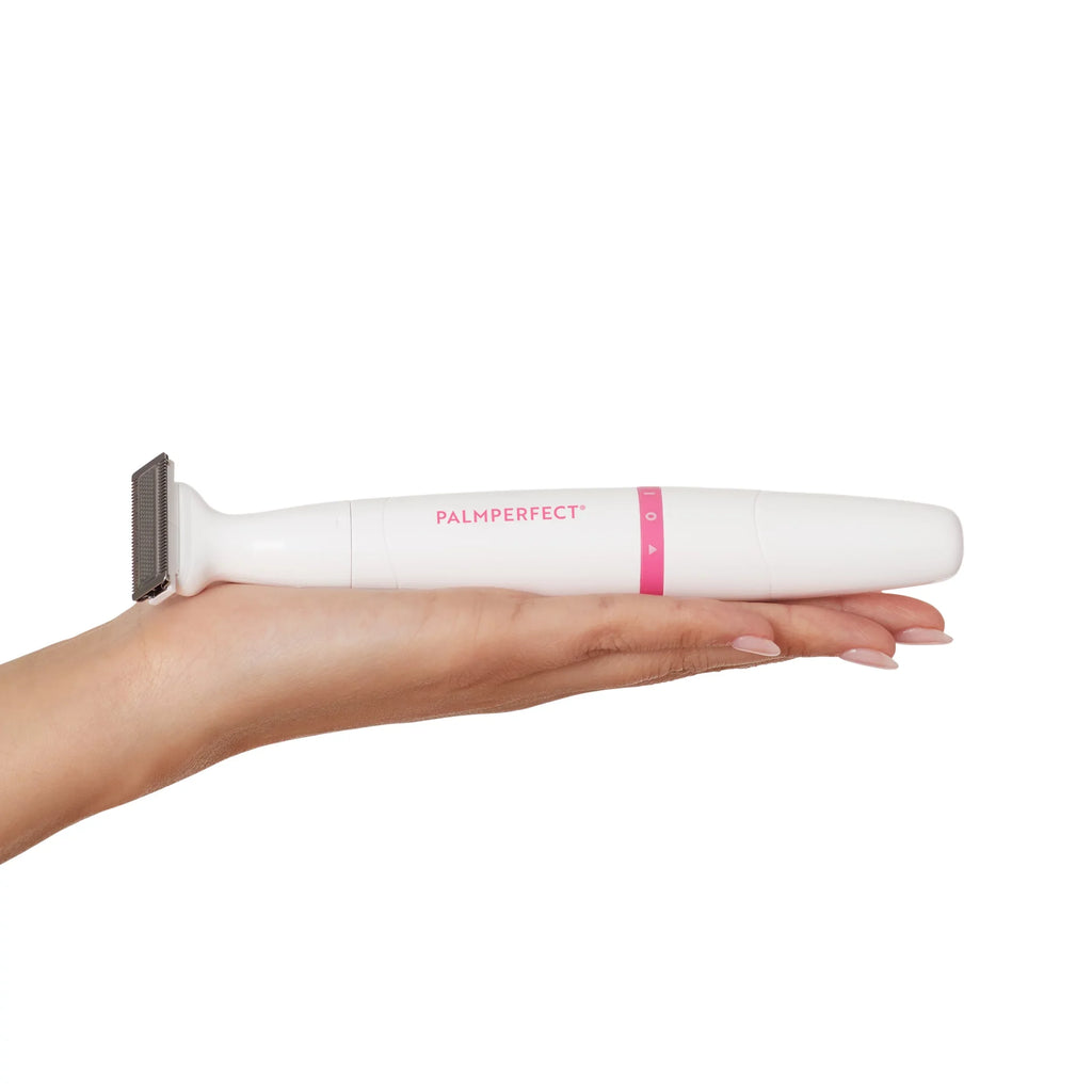 PALMPERFECT Total Grooming System, 3 Interchangeable Heads, Liquid Resistant, Female Electric Shaver