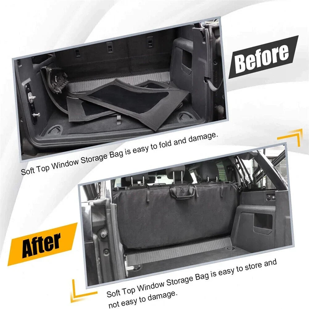 Soft Top Window Storage Bag Panel Organizer For Ford Bronco Accessories 4Door