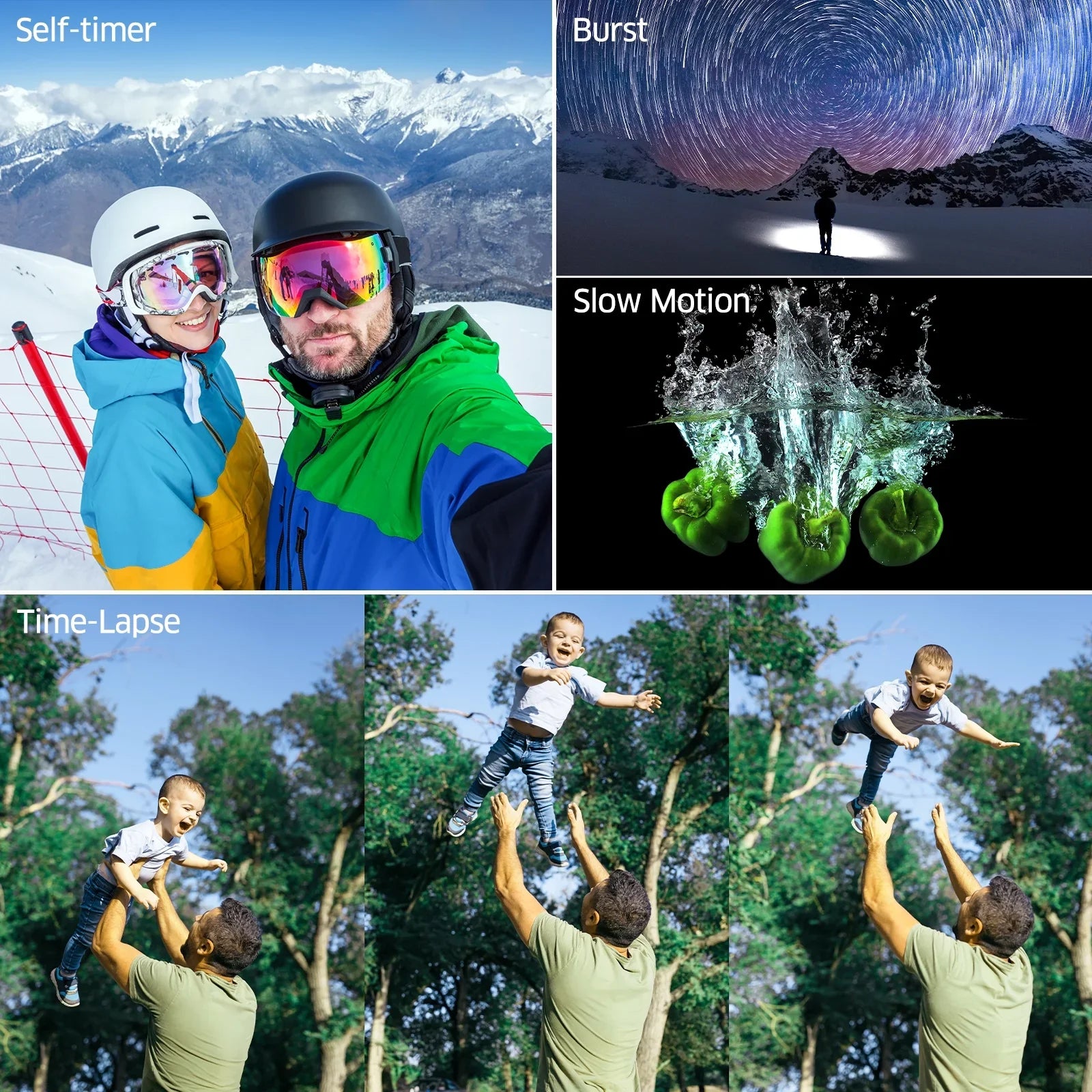 Campark 4K 30FPS Action Camera 20MP Sports Camera 131 Ft Fluid Fluid Camera WiFi Vlog Camera EIS 4.0 Zoom Support External Mic Remote Control