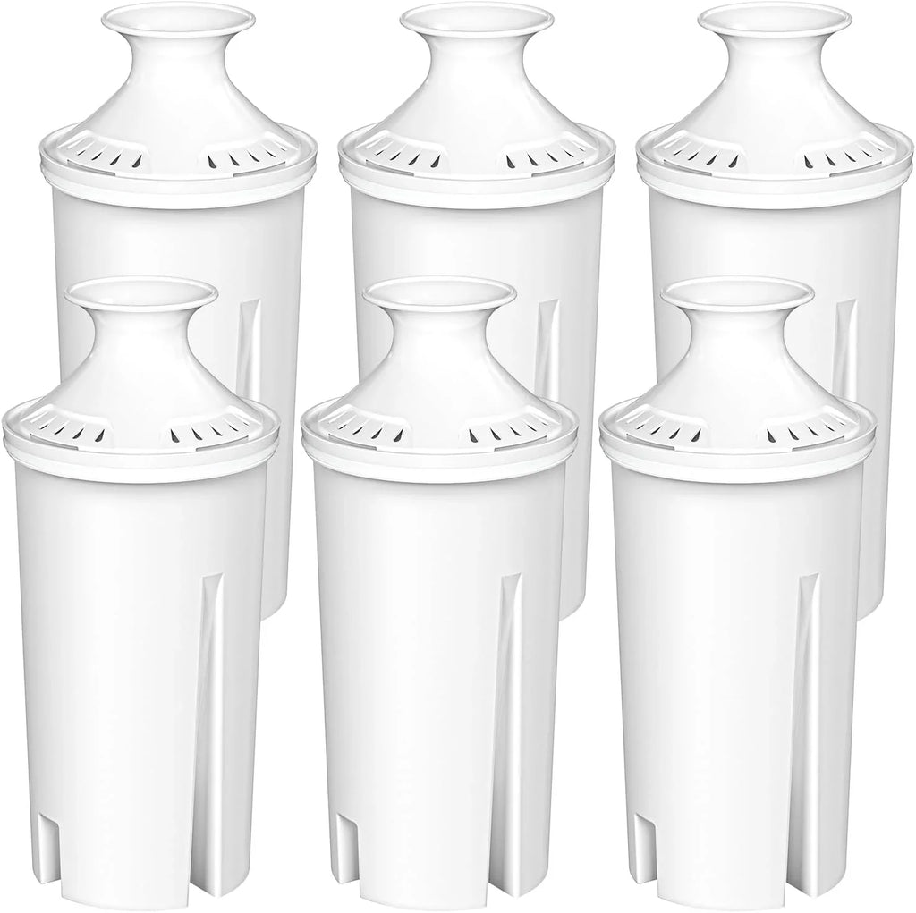 6-Pack Standard Fluid Filter Replacements for Brita® Liquid Pitchers and Dispensers, NSF Certified to Reduce Chlorine and Bad Taste, BPA free