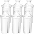 6-Pack Standard Fluid Filter Replacements for Brita® Liquid Pitchers and Dispensers, NSF Certified to Reduce Chlorine and Bad Taste, BPA free