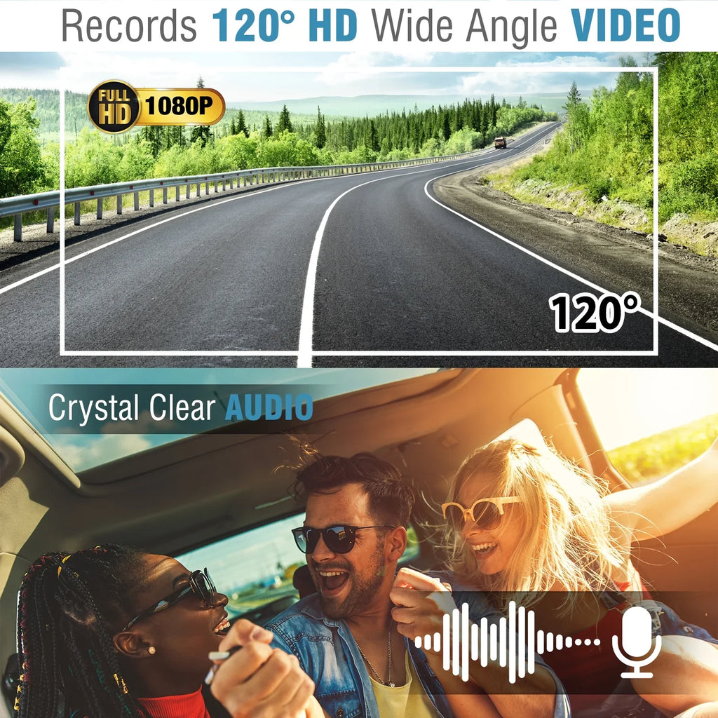 DashCam PRO - Wi-Fi, 1080p Full HD Car Camera, Wide Angle Camera with G-Sensor and Endless Loop Recording