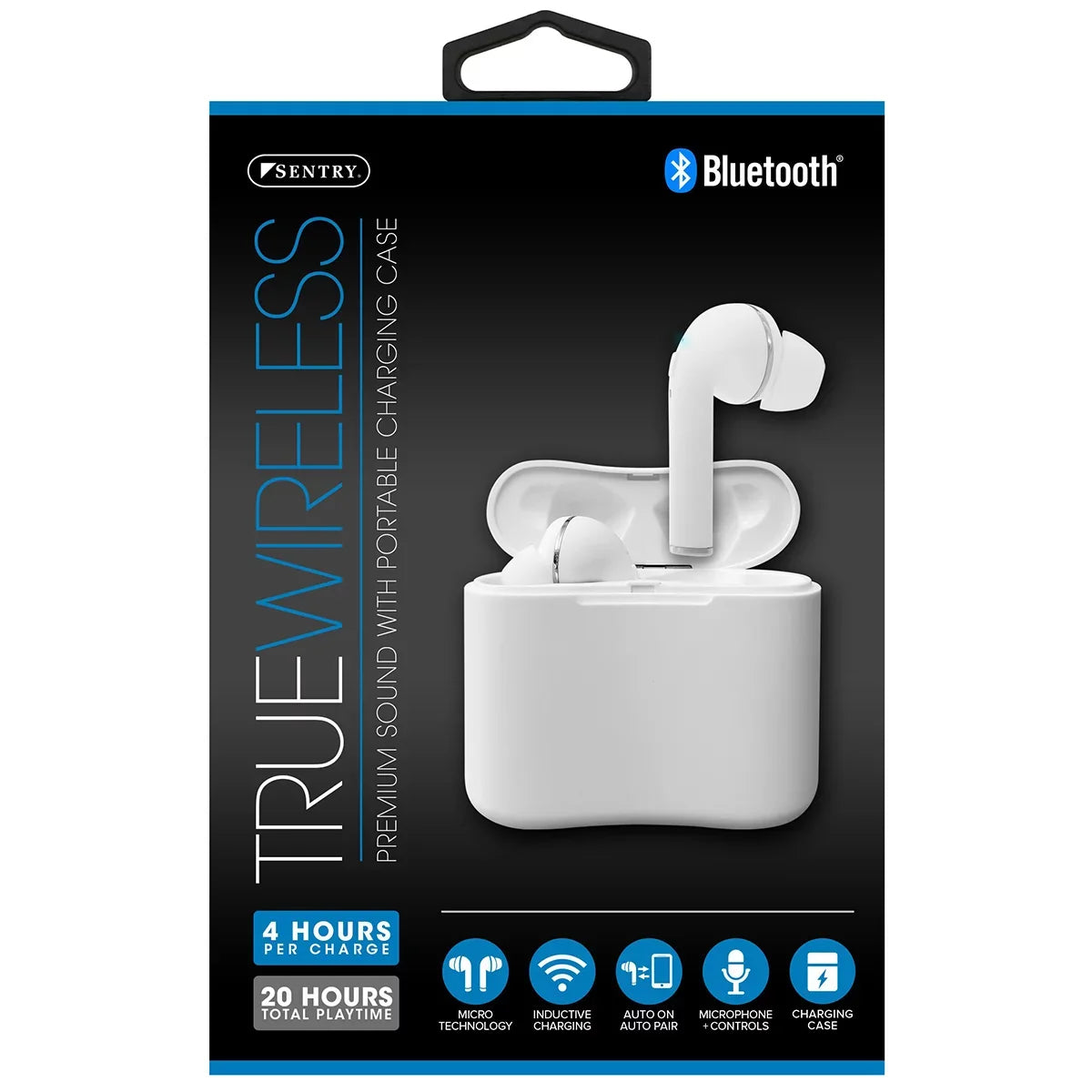 True Wireless Earbuds w Portable Charging Case Bluetooth(R) Stereo Sound Buds