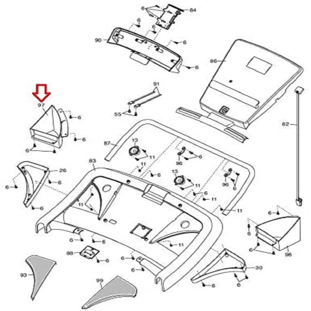 Icon Health & Fitness, Inc. Left Cup Holder Tray 315903 Works W Nordictrack Gold's Gym Proform Treadmill