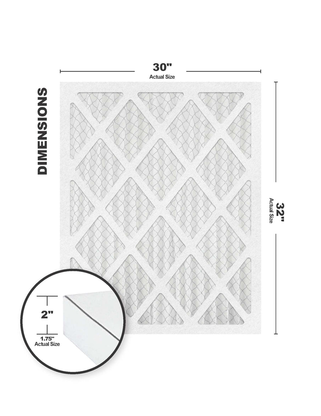 Accumulair Gold 30x32x2 MERV 8 Air Filter (4 Pack)