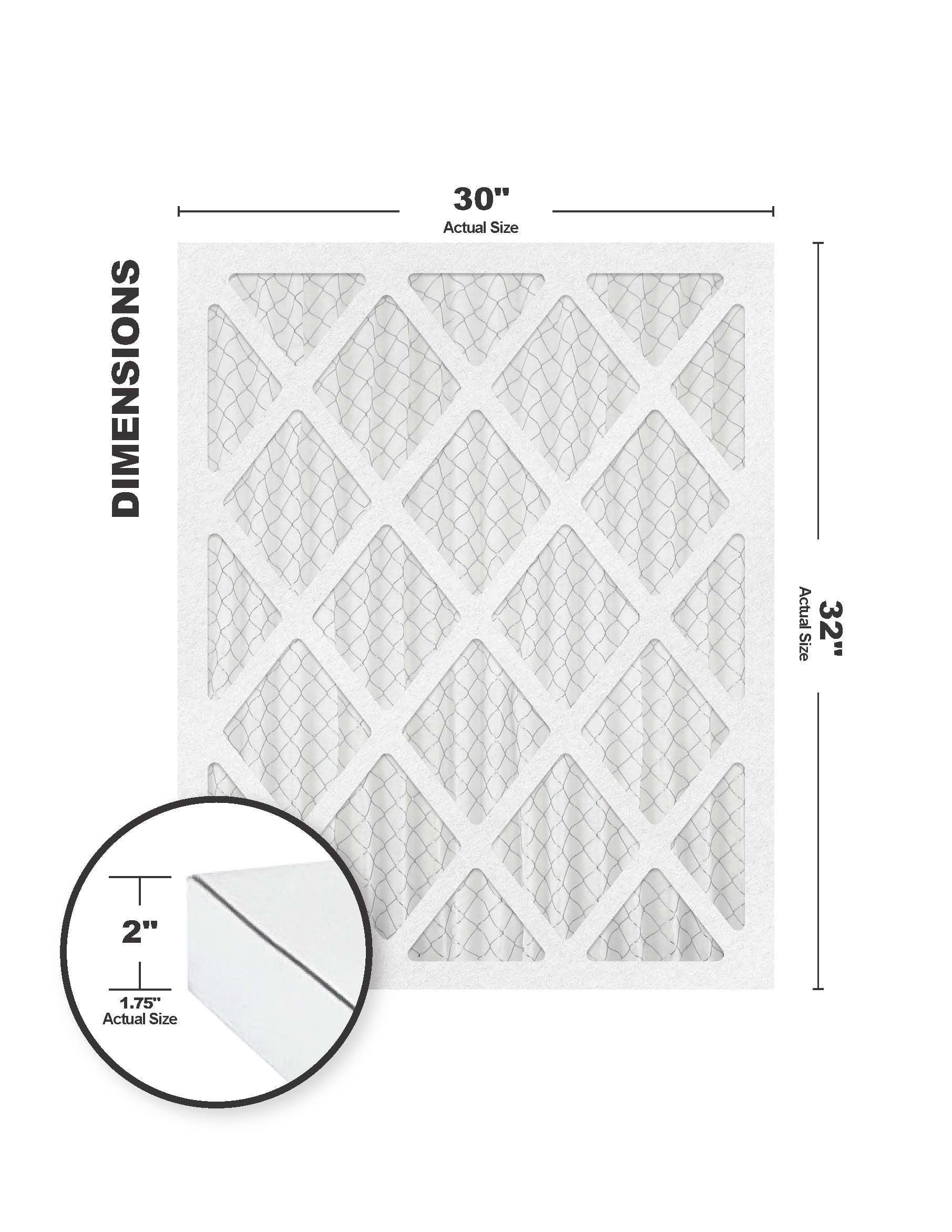 Accumulair Gold 30x32x2 MERV 8 Air Filter (4 Pack)