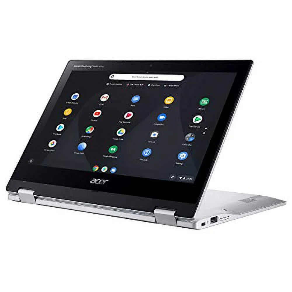 Spin 311 Chromebook 11 Premium 2-in-1 Portable computer 11.6 Inch HD IPS Display MediaTek Octa-Core MT8183C Processor 4GB DDR4 64GB eMMC + 256GB SD Card USB-C WiFi5 ChromeOS Silver + 32GB MicroSD Card