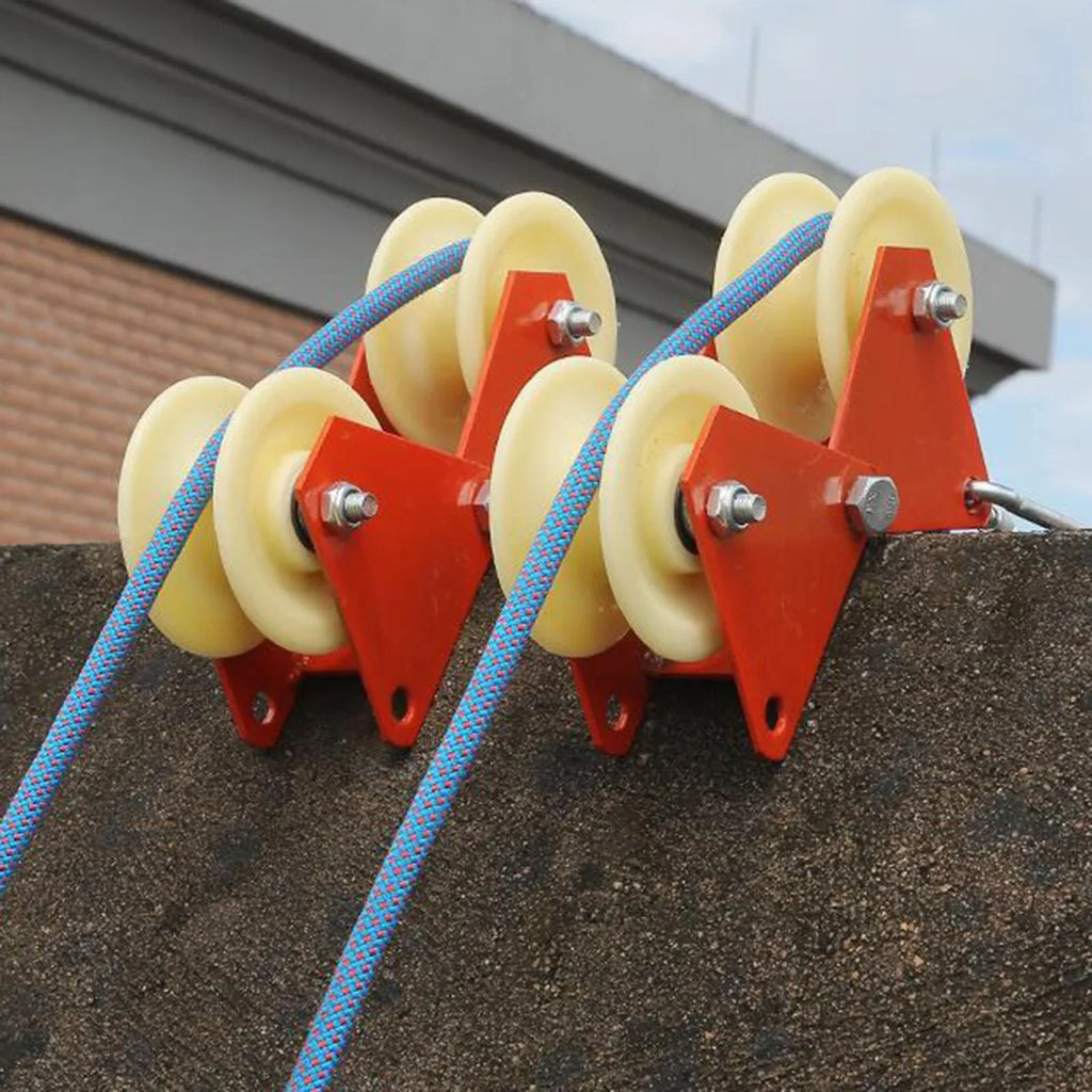 Outdoor Rock Climbing Hiking Mountaineering Abseiling Descending Double Rope Wheels Wear-Resistant Accessories