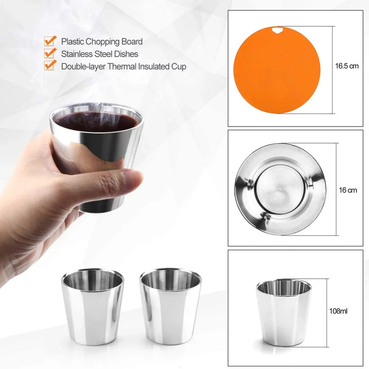 Lixada Backpacking Cookware Set with Pot Pan Kettle Stove Spoon Fork Cutter for Camping Hiking Picnic Mess Kit Tableware