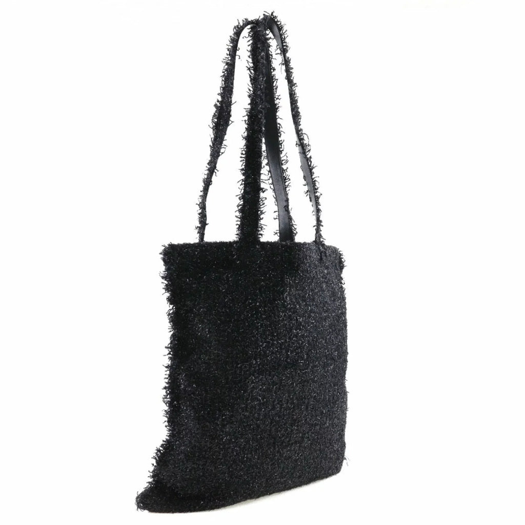 Pre-Owned CHANEL Chanel Robot Tote Bag Cocomark A94646 Tweed Black/Silver Hardware Unisex (Good)