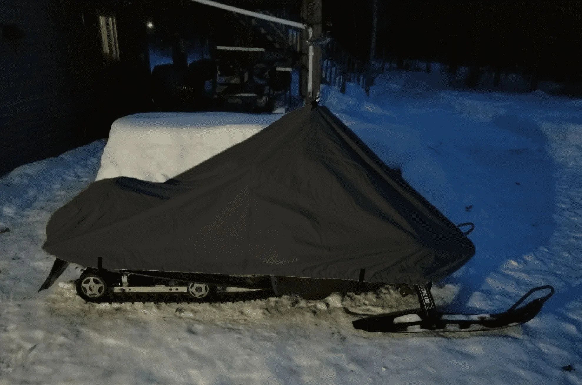 200 Denier Storage Snowmobile Cover Compatible for the 2005-2007 Ski Doo Bombardier Model GSX FAN 550 Snowmachine Sled. All Black.