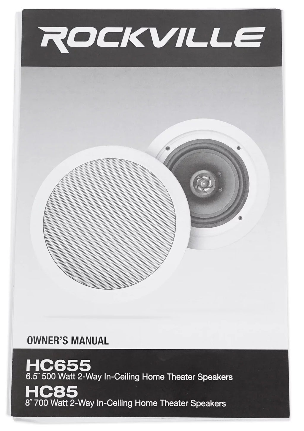 Rockville RPA40BT 4-Room Home Audio Kit Receiver+(8) 8" White Ceiling Speakers