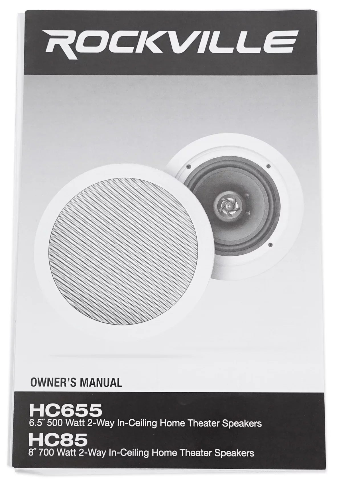 Rockville RPA40BT 4-Room Home Audio Kit Receiver+(8) 8" White Ceiling Speakers