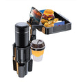 Anself Multifunctional Car Drink Phone Holders Snack Tray Expander, Adjustable Car Cup Holder with Dual Holder, Convenient for Traveling and Ridesharing