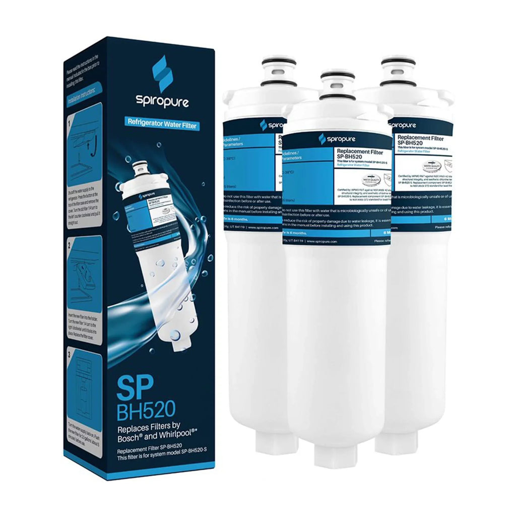 SpiroPure SP-BH520-3PK Refrigerator Liquid Filter Replacement Part, 3 Pack