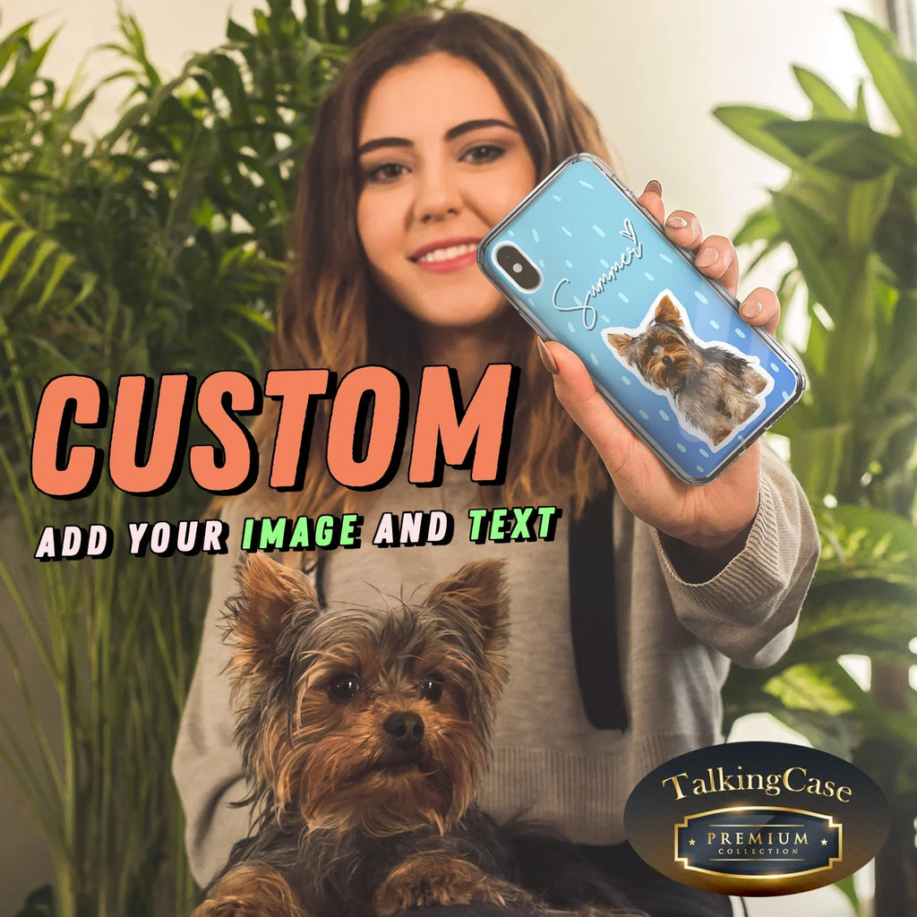 TalkingCase Personalize Custom Phone Cover Made for iPhone 15, w/ Glass Display Protector, DIY, Friends Forever, Acrylic Back, Raised Edges, Print in USA