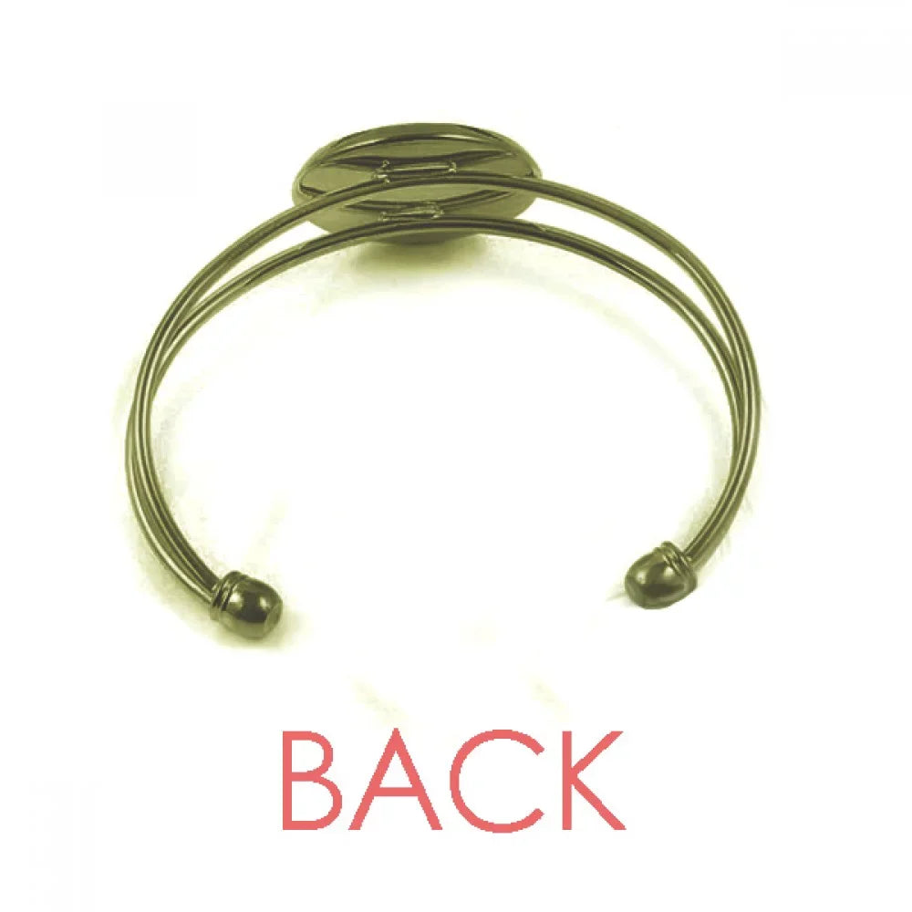Hong Kong Circle Famous Places Bracelet Bangle Retro Open Cuff Jewelry
