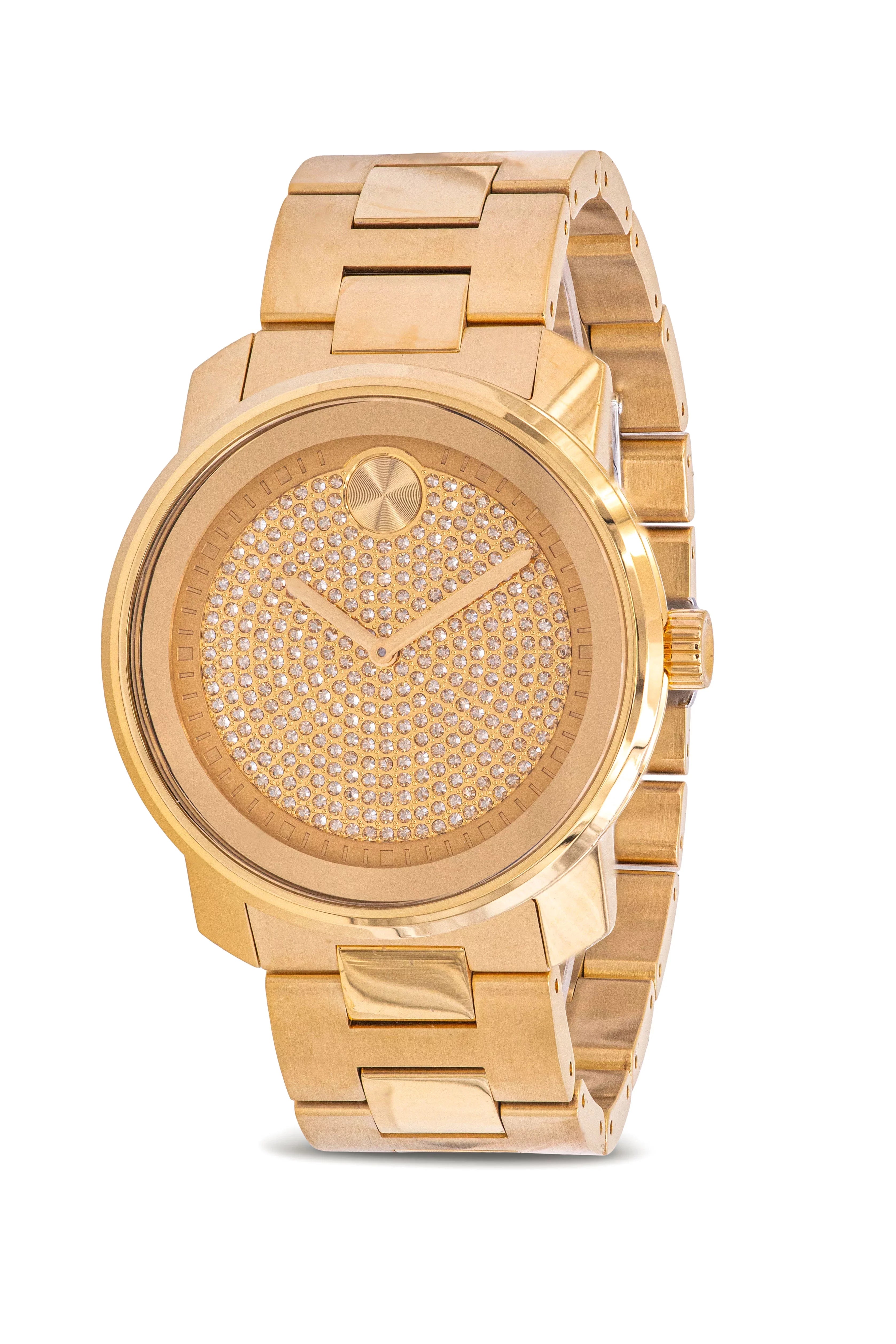 Movado Bold Yellow Gold Ion Stainless Steel Mens Watch 3600665