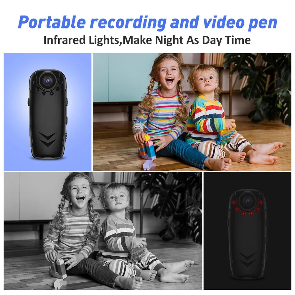 Portable Mini Camera Law Enforcement Digital Video Recorder Body Camera With Wide Angle Infrared Night Motion Detection Function