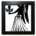 Constellation Virgo Zodiac Sign Black Square Frame Picture Wall Tabletop