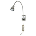 Cal Lighting 3.5" LED Gooseneck Long-lasting Metal Wall Reading Lamp in Silver
