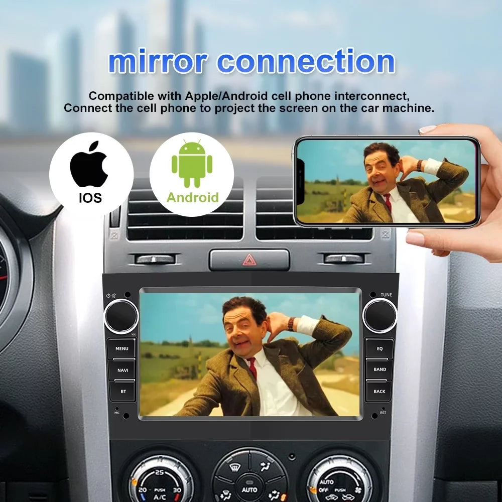 JMANCE Double Din Car Stereo with Bluetooth for Honda CR-V 2007-2011 Android 10 GPS Navigation Quad Core 2+16GB with Free Backup Camera