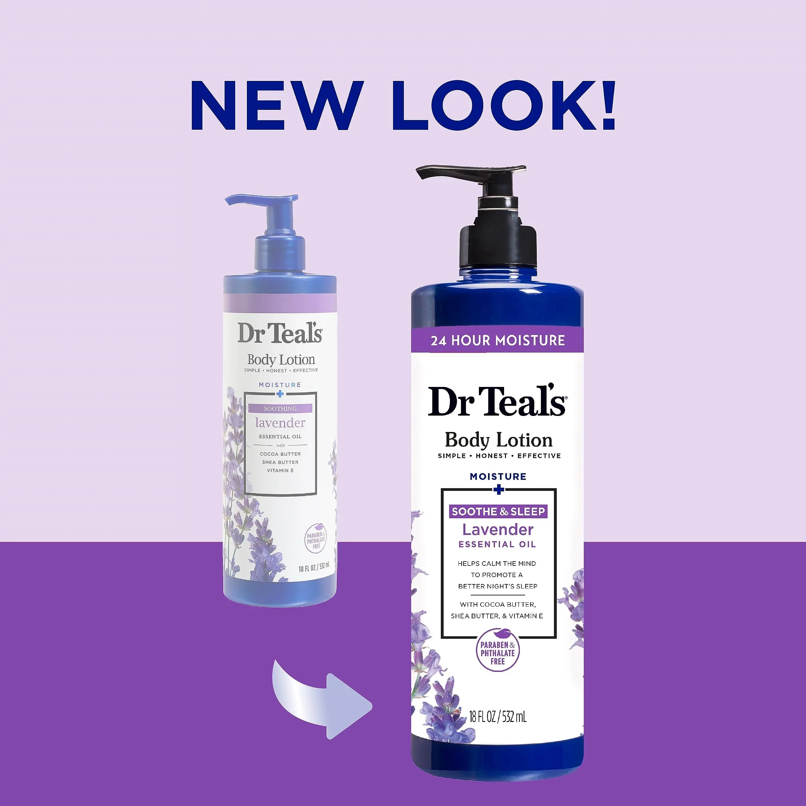 Dr Teal,S Body Lotion, Lavender Essential Oil, 18 Fl Oz (Pack Of 3).