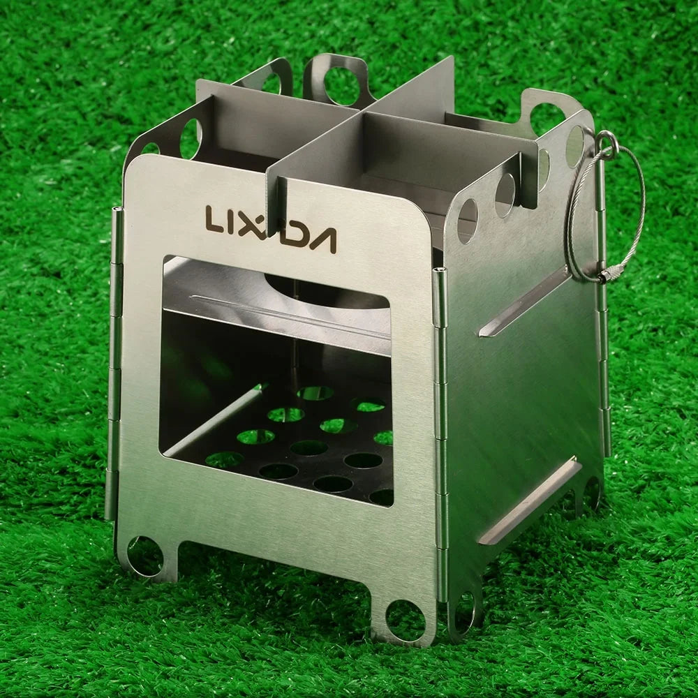 Lixada Outdoor Stove,Pocket Wood Stove Pocket Wood Stove Stove Pocket Stove Portable Stainless Steel Stainless Steel Wood Steel Wood Stove Pocket Stove Outdoor Stove Stove Outdoor Picnic Wood